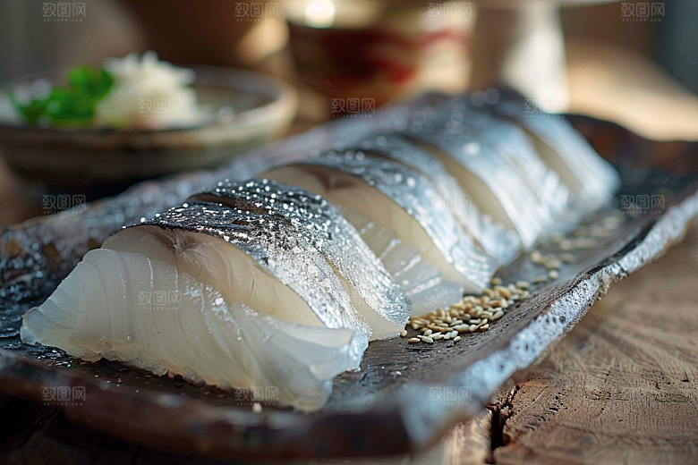 美味生鱼片刺身食材摄影图