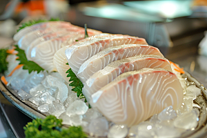 美味生鱼片美食冰箱摄影图