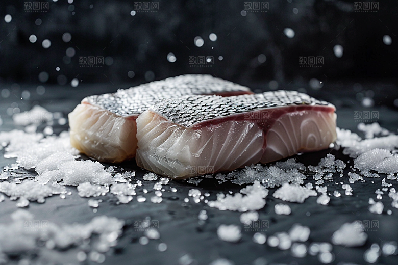 美味生鱼片冰箱高清摄影图