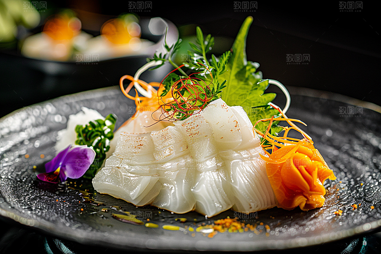 美味生鱼片高清新鲜摄影图