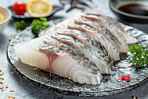 美味生鱼片鱼肉新鲜摄影图
