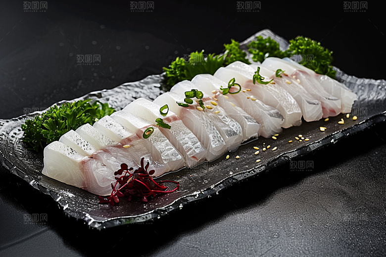 美味生鱼片美味鱼生摄影图