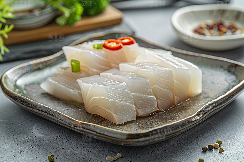 美味生鱼片冰箱高清摄影图