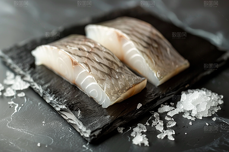 美味生鱼片美食食材摄影图
