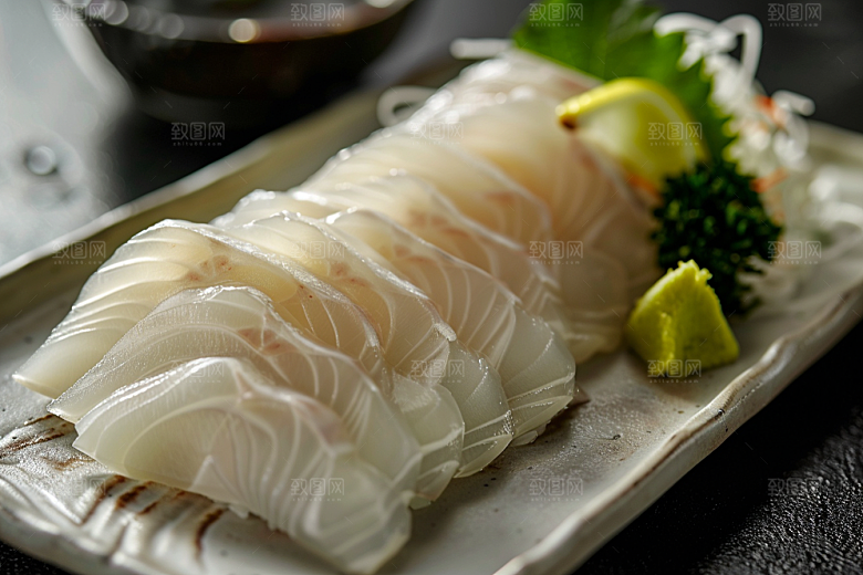 美味生鱼片鱼肉日料摄影图