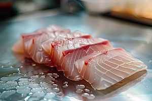 美味生鱼片海鲜鱼生摄影图