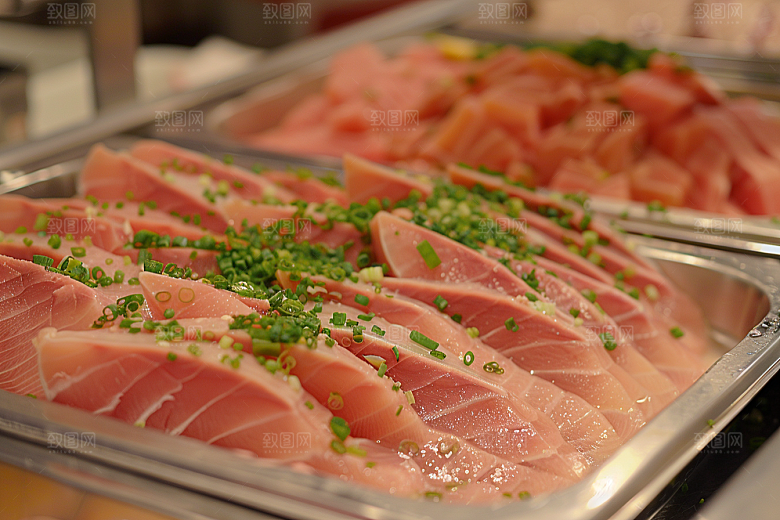 美味生鱼片鱼肉日料摄影图
