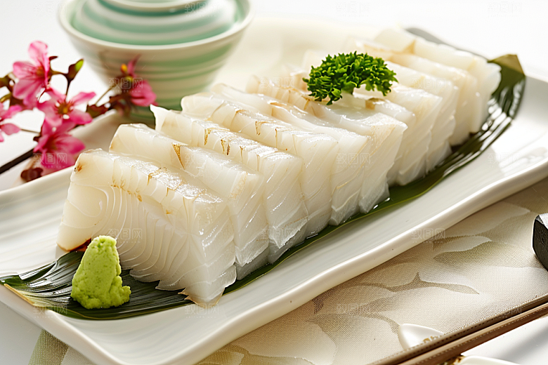 美味生鱼片鱼生刺身摄影图