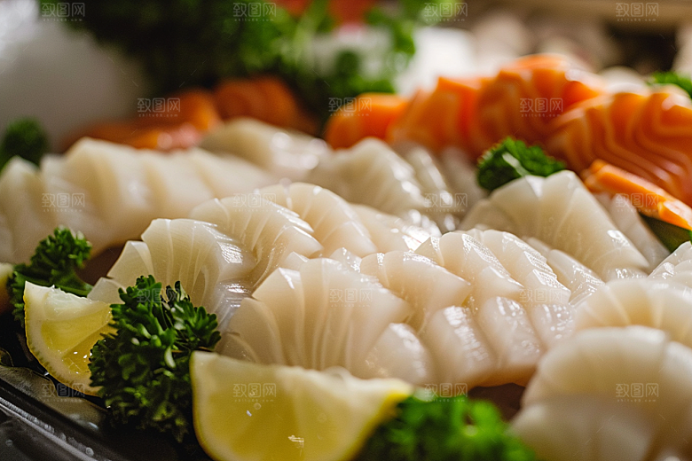 美味生鱼片鱼肉海鲜摄影图
