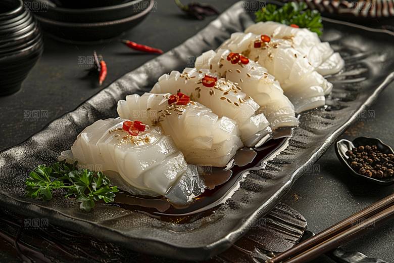 美味生鱼片食材美食摄影图