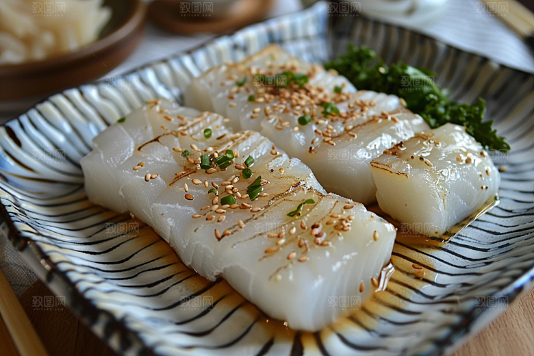 美味生鱼片冰箱新鲜摄影图