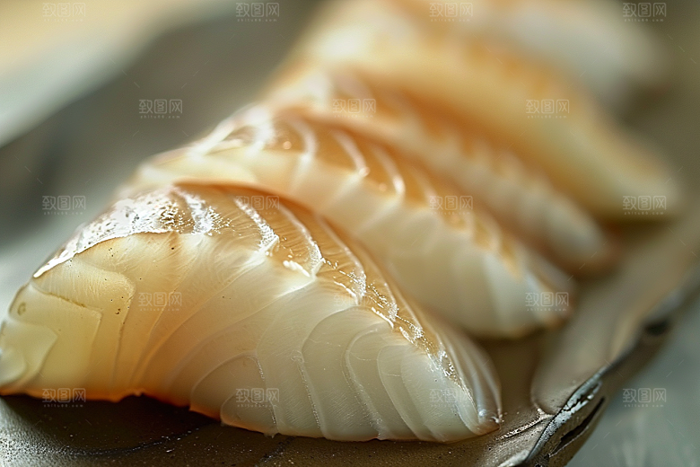 美味生鱼片冰箱刺身摄影图