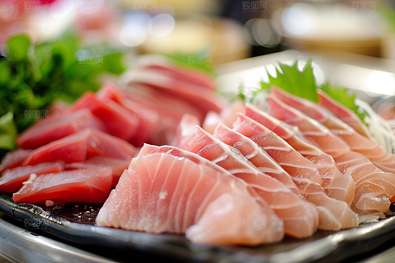 美味生鱼片美味鱼肉摄影图