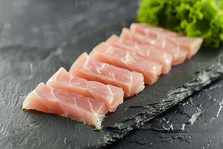 美味生鱼片冰箱食材摄影图