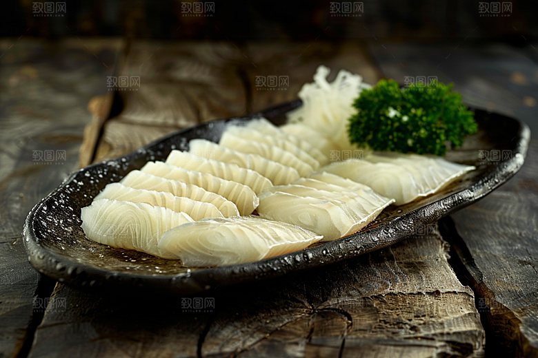 美味生鱼片新鲜刺身摄影图