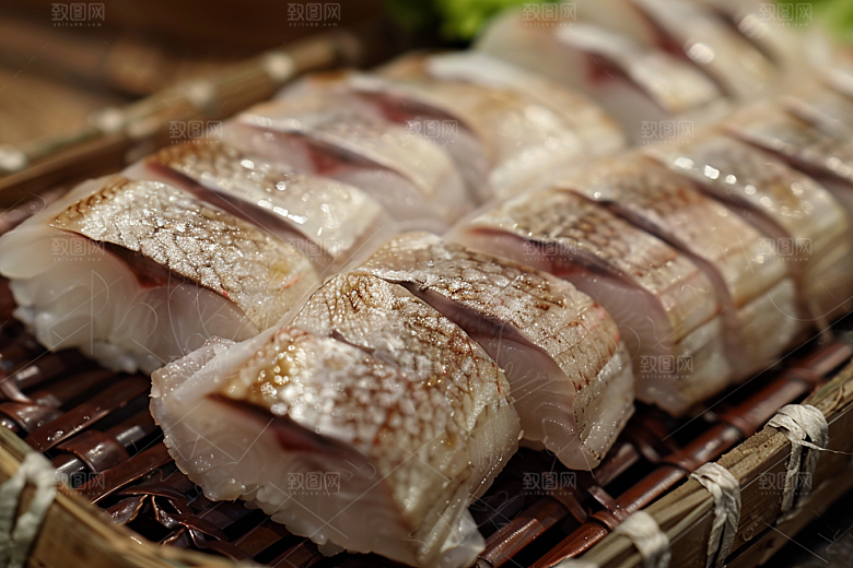 美味生鱼片日料鱼生摄影图