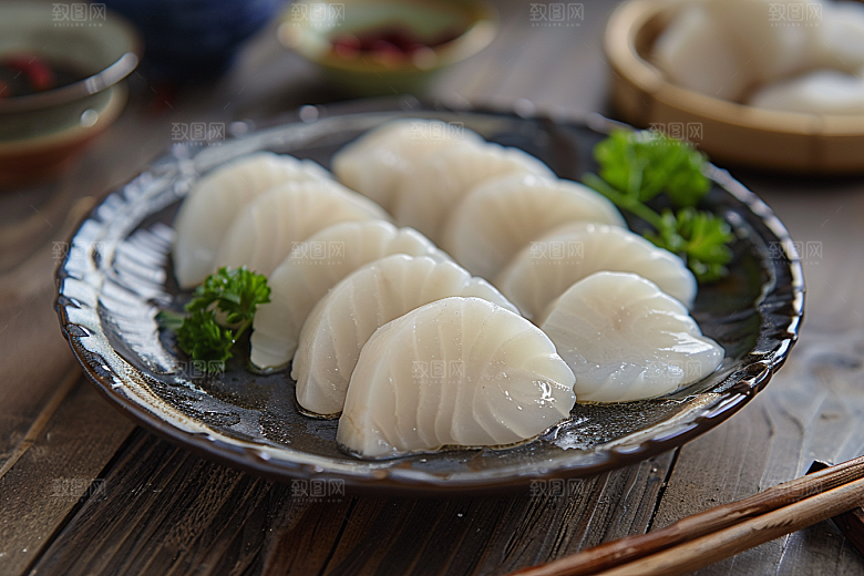 美味生鱼片日料刺身摄影图