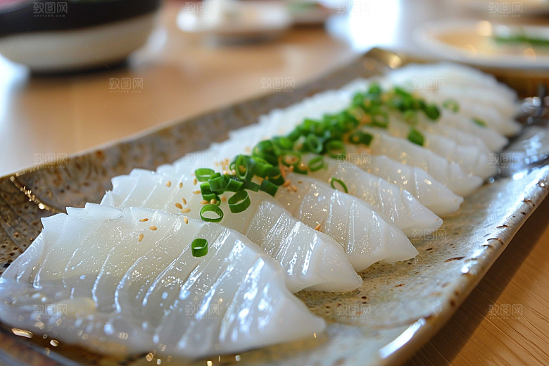 美味生鱼片美食日料摄影图
