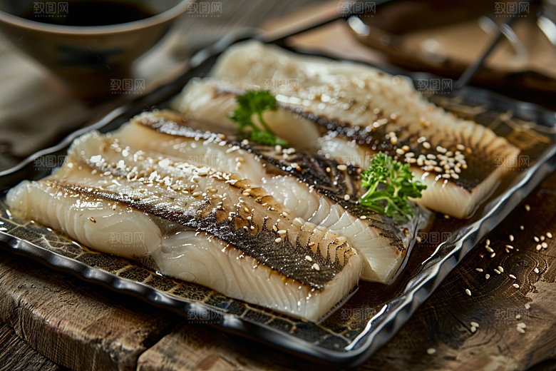 美味生鱼片美食冰箱摄影图