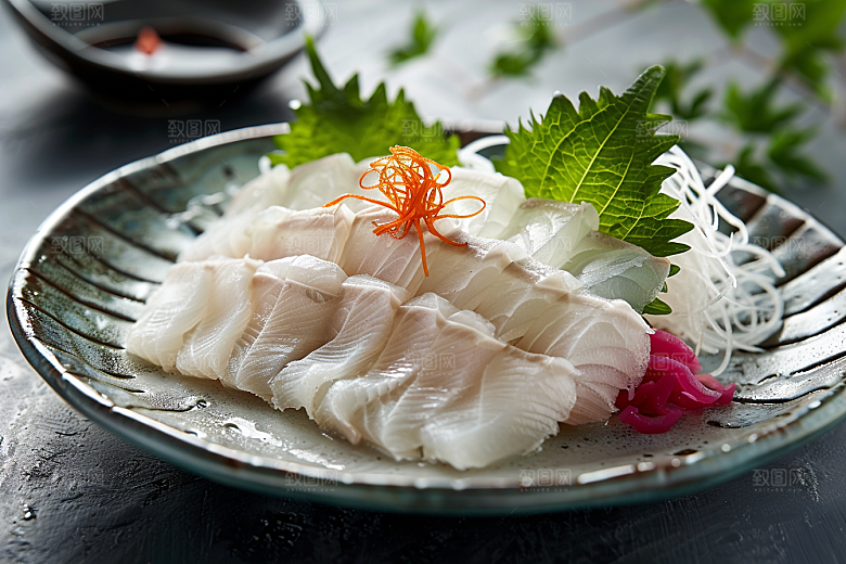 美味生鱼片鱼肉鱼生摄影图