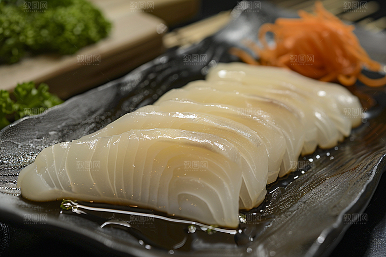 美味生鱼片冰箱高清摄影图