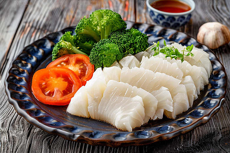 美味生鱼片海鲜日料摄影图