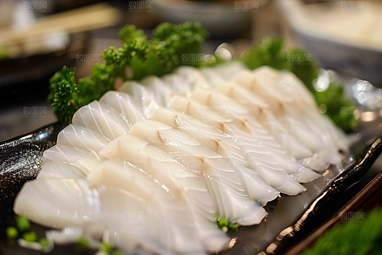 美味生鱼片鱼生冰箱摄影图