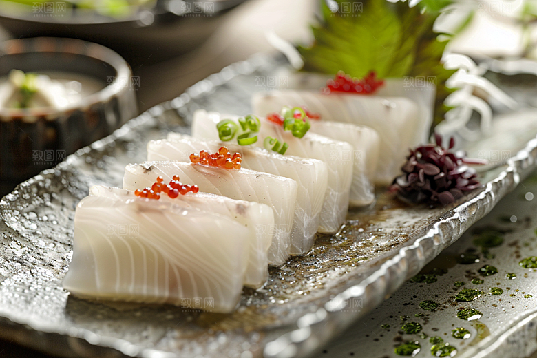 美味生鱼片美味海鲜摄影图