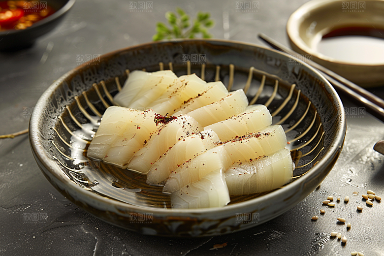 美味生鱼片刺身食材摄影图