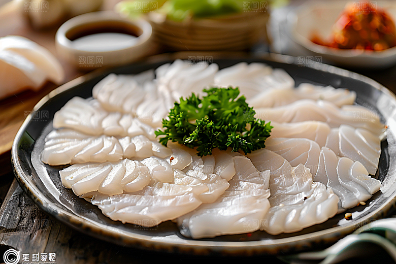 美味生鱼片美味鱼肉摄影图