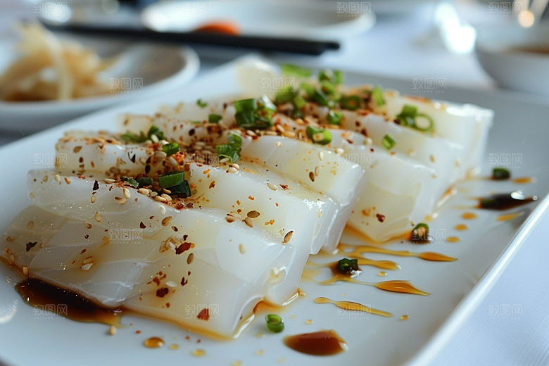 美味生鱼片新鲜冰箱摄影图