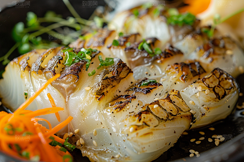 美味生鱼片新鲜食材摄影图