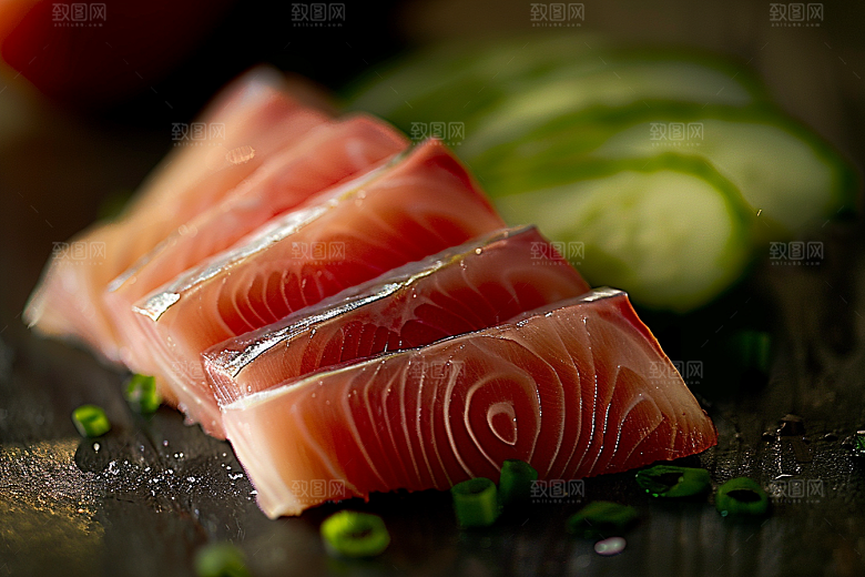 美味生鱼片鱼生日料摄影图