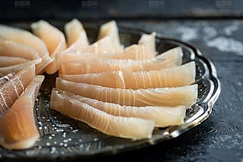 美味生鱼片美食冰箱摄影图