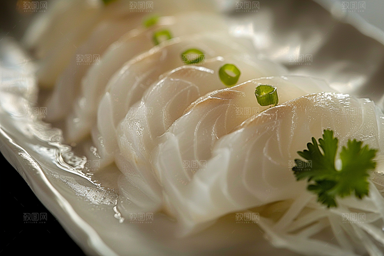 美味生鱼片新鲜冰箱摄影图