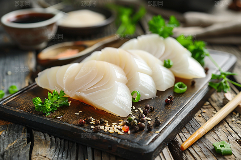 美味生鱼片鱼生刺身摄影图