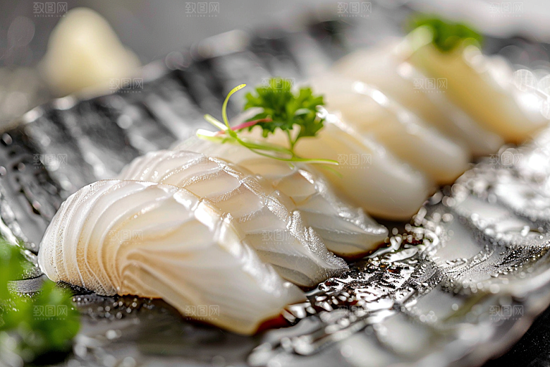 美味生鱼片鱼肉美食摄影图
