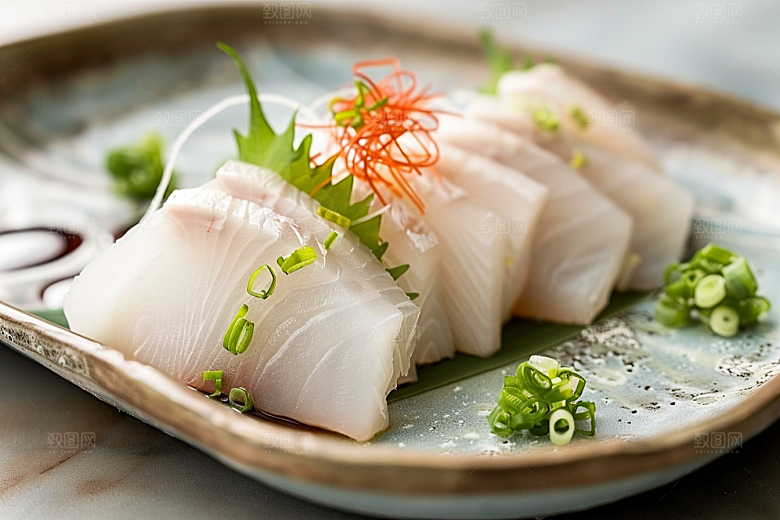美味生鱼片美味鱼生摄影图