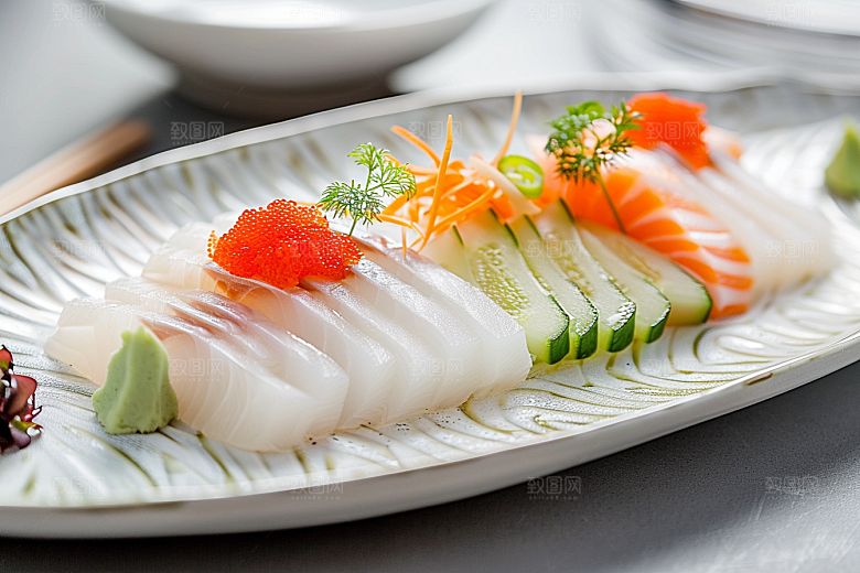 美味生鱼片日料美味摄影图