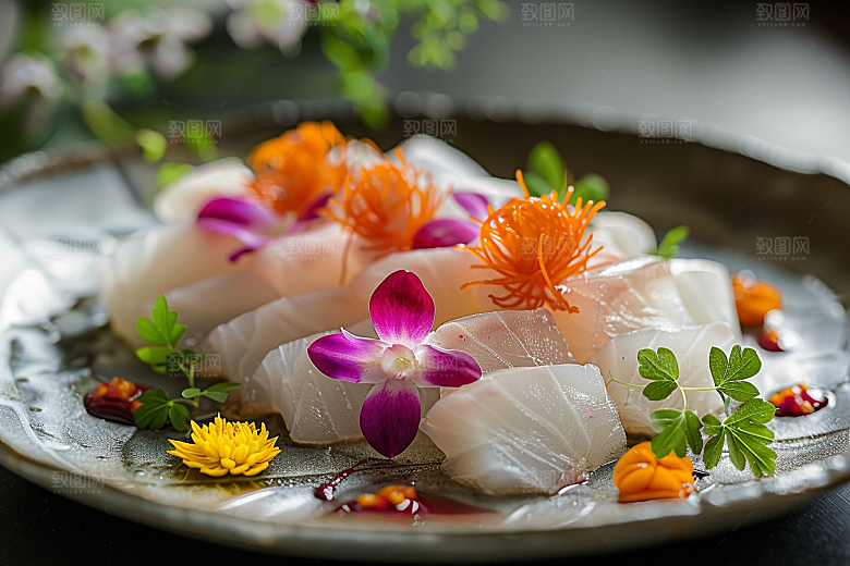 美味生鱼片高清海鲜摄影图
