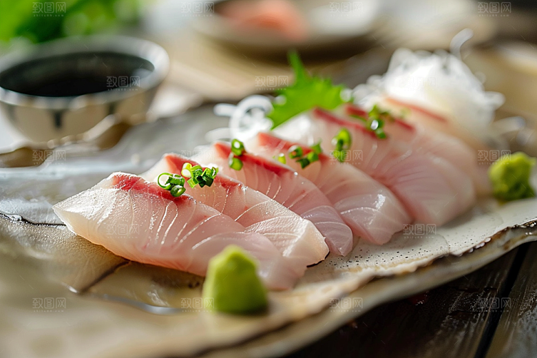 美味生鱼片美食日料摄影图