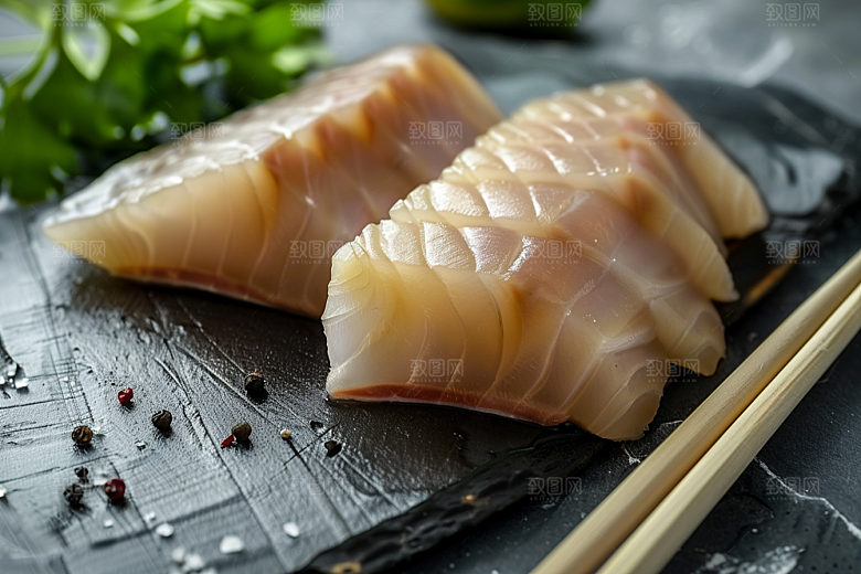 美味生鱼片冰箱食材摄影图
