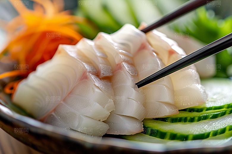 美味生鱼片食材海鲜摄影图