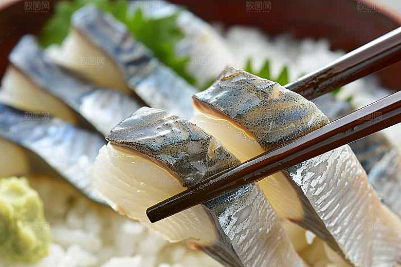 美味生鱼片海鲜高清摄影图