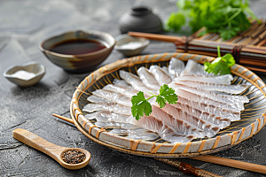 美味生鱼片鱼肉美味摄影图