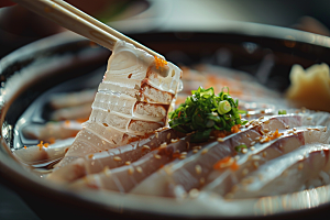 美味生鱼片美食海鲜摄影图