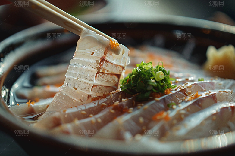 美味生鱼片美食海鲜摄影图