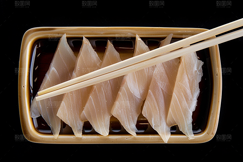 美味生鱼片食材鱼生摄影图
