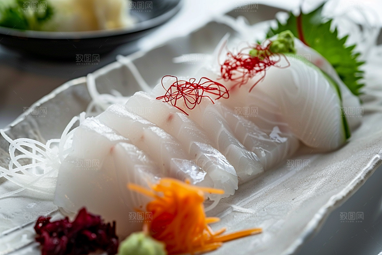 美味生鱼片刺身美食摄影图