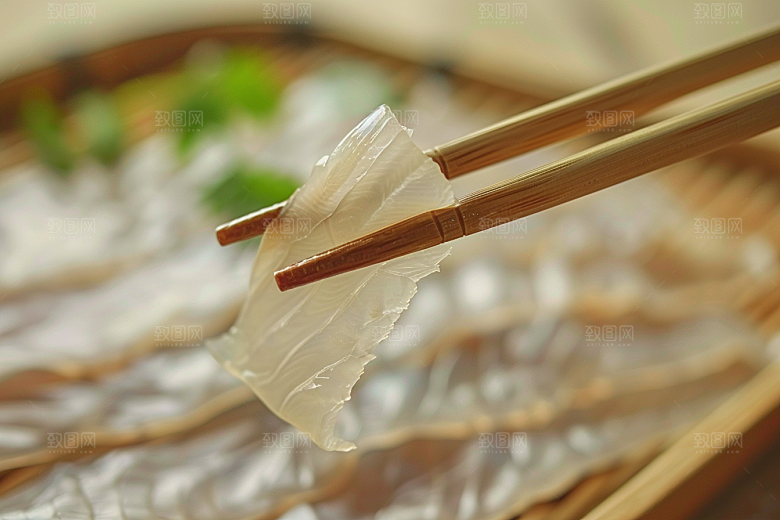 美味生鱼片鱼肉新鲜摄影图